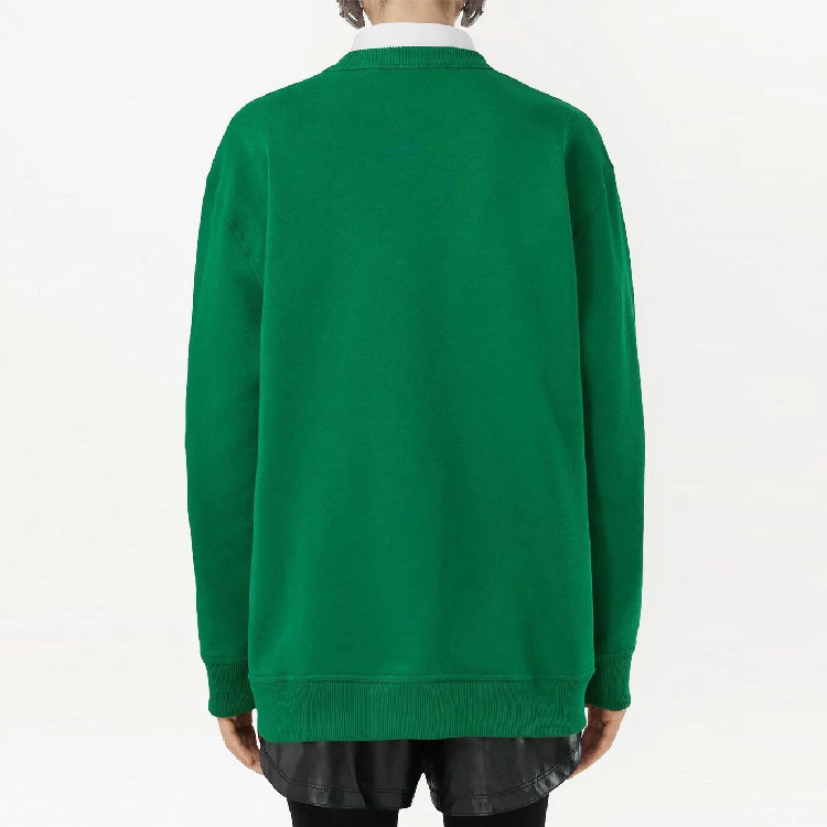 Shop (Women) Burberry SS23  Green Pullover Sweatshirt with Logo Patch. 80650471