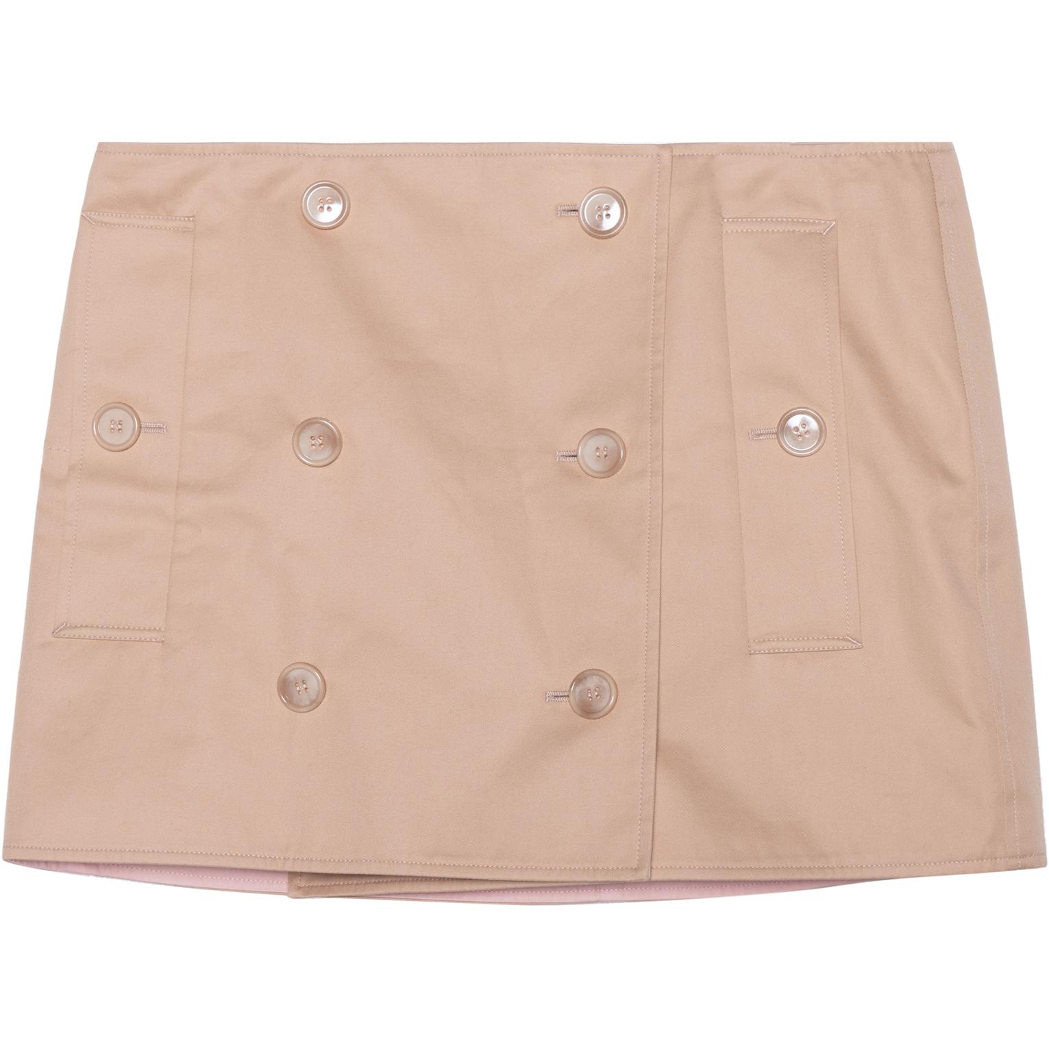 Order (W) 버버리 SS23 하이웨이스트 버튼 장식 캐주얼 스커트 라이트 누드. 80677471