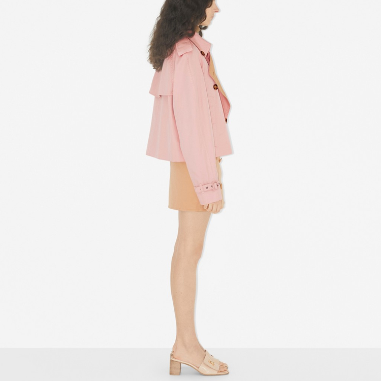 Details for (W) 버버리 SS23 하이웨이스트 버튼 장식 캐주얼 스커트 라이트 누드. 80677471