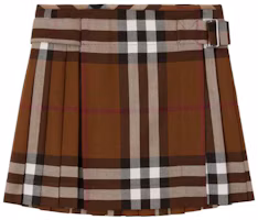 (Women) Burberry SS23 High-Waisted Pleated Wool Skirt in Brown. 80632371 (Women) Burberry SS23 High-Waisted Pleated Wool Skirt in Brown. 80632371