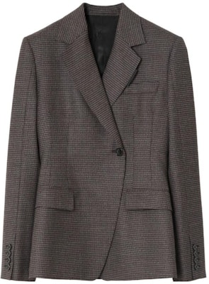 (Women) Burberry SS23 Houndstooth Print Single-Breasted Blazer Brown 80711401 Buy (Women) Burberry SS23 Houndstooth Print Single-Breasted Blazer Brown 80711401
