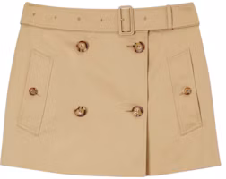 (Women) Burberry SS23 Khaki Double-Breasted Belted Casual Straight Skirt. 80711961 (Women) Burberry SS23 Khaki Double-Breasted Belted Casual Straight Skirt. 80711961