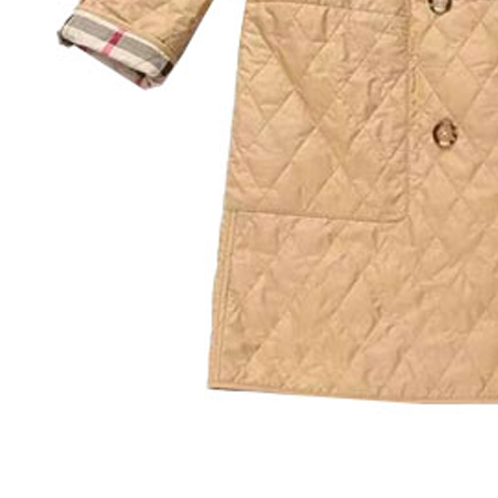 Details for (W) Burberry SS23 Mantel Khaki Double-Breasted Panjang Sedang Bahan Katun. 80530431