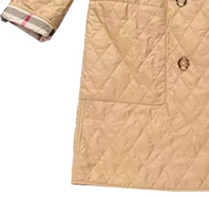 (W) Burberry SS23 Mantel Khaki Double-Breasted Panjang Sedang Bahan Katun. 80530431 Details for (W) Burberry SS23 Mantel Khaki Double-Breasted Panjang Sedang Bahan Katun. 80530431