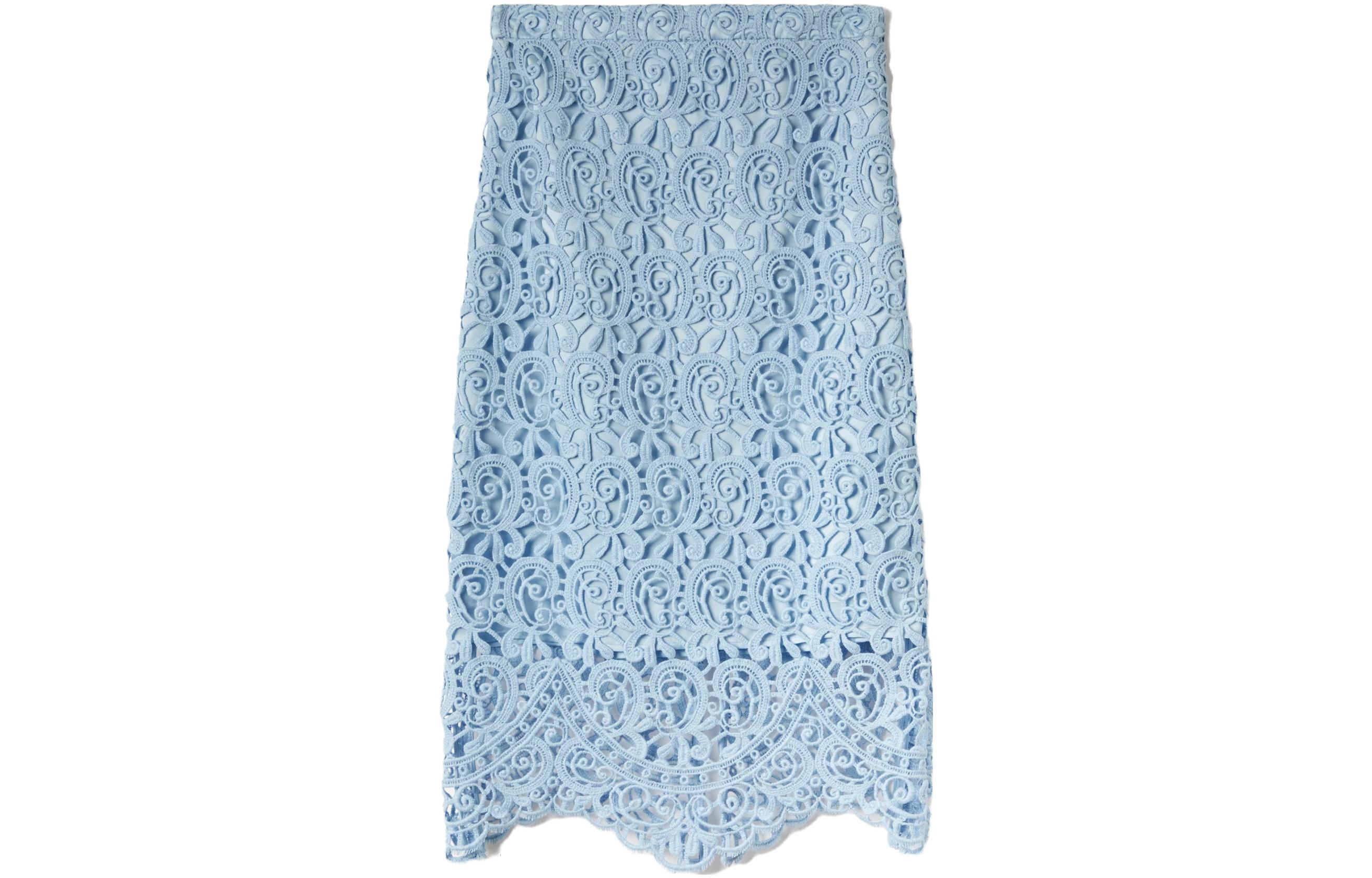 Order (Women) Burberry SS23  Light Blue Lace Pencil Midi Skirt. 80677881
