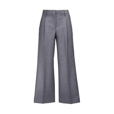 (Women) Burberry SS23 Loose-Fit Cotton Casual Pants Grey 80650711