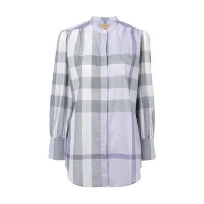 (Women) Burberry SS23 Multicolor Checkered Crewneck Long Sleeve Shirt. 40559821
