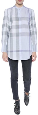 (W) 버버리 SS23 멀티컬러 체크 크루넥 긴팔 셔츠. 40559821 Lookbook (W) 버버리 SS23 멀티컬러 체크 크루넥 긴팔 셔츠. 40559821