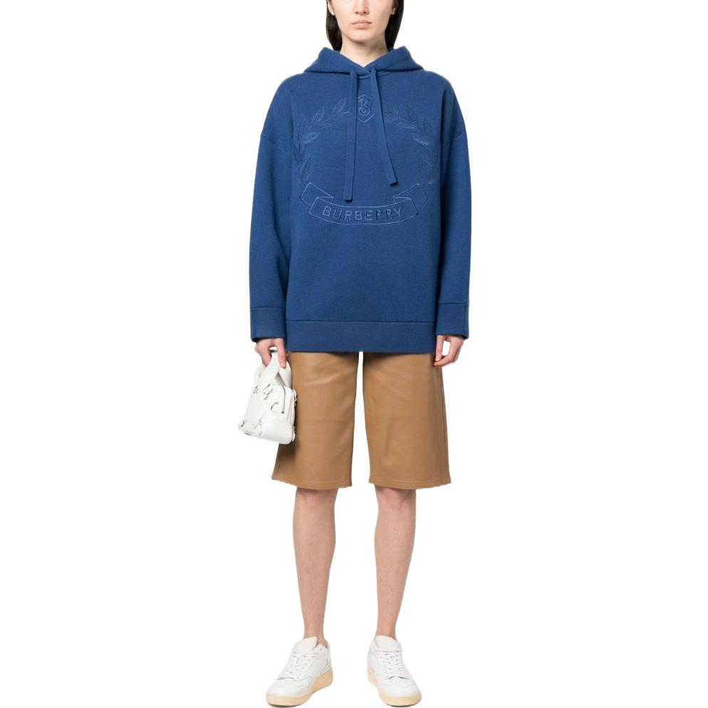 (Women) Burberry SS23  Navy Blue Hoodie with Badge Embroidery. 80656071 圖 3