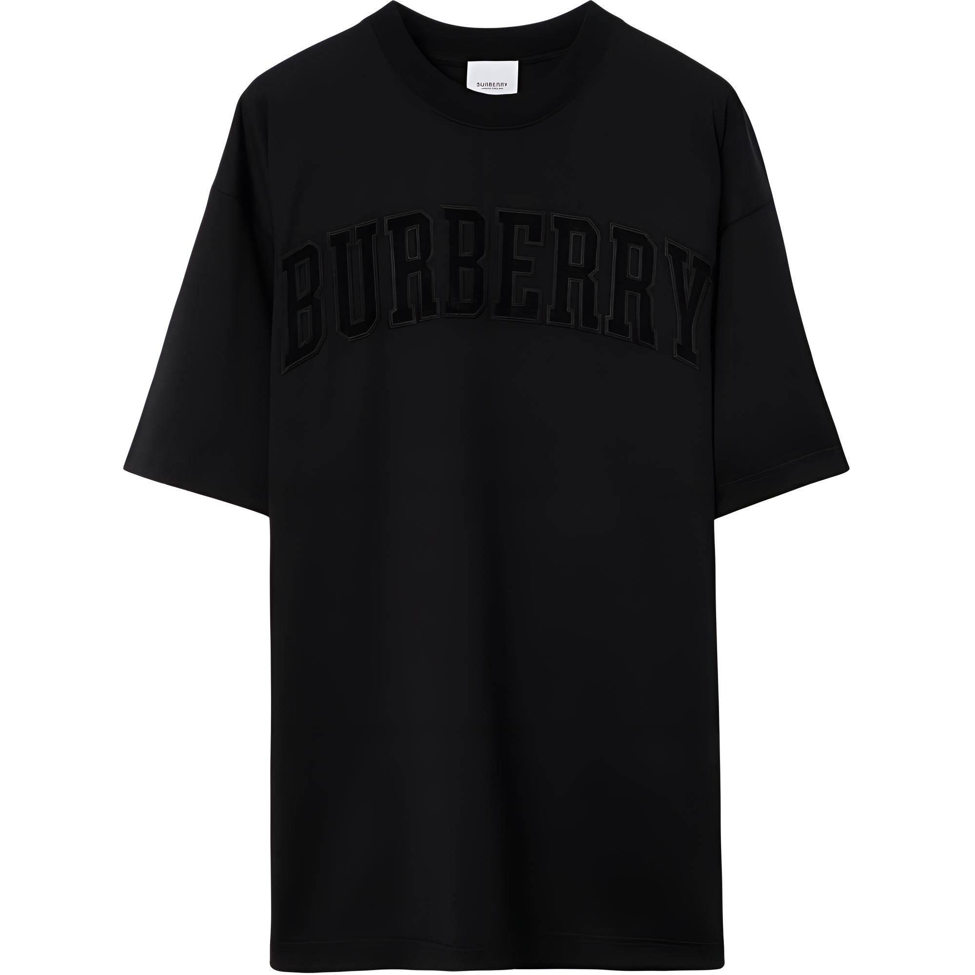 (Women) Burberry SS23  Oversized Lace Logo T-Shirt Black 80700051