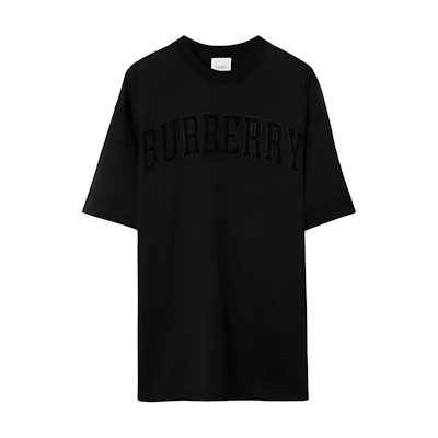 (Women) Burberry SS23 Oversized Lace Logo T-Shirt Black 80700051