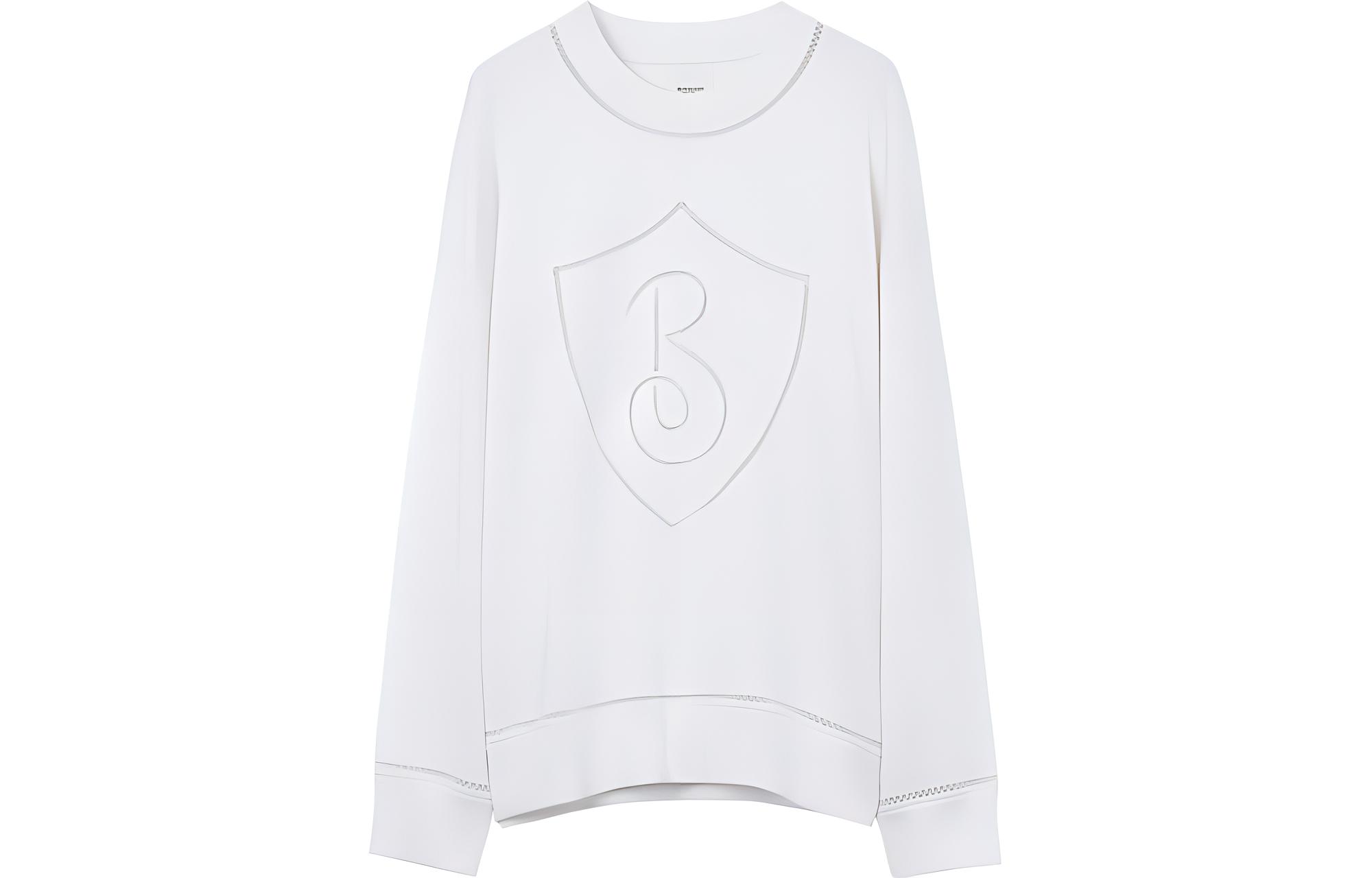 (Women) Burberry SS23  Pattern Print Crewneck Long Sleeve Sweatshirt - White 80678211