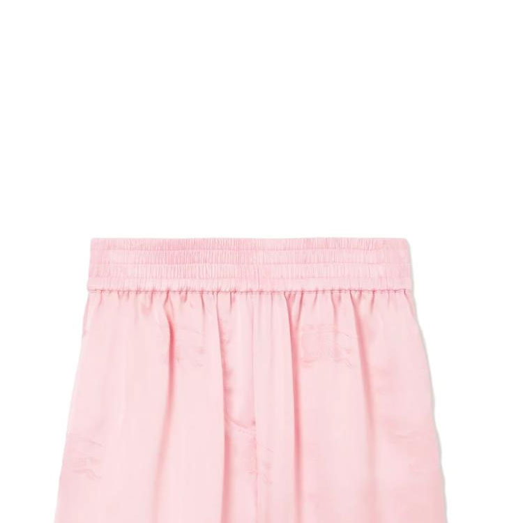 Details for (W) 버버리 SS23 핑크 탄력 허리 스트레이트 컷 캐주얼 반바지 80715341