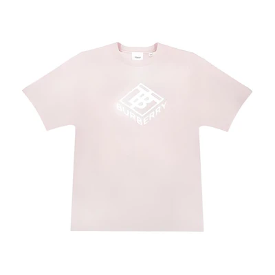 (Women) Burberry SS23 Pink Logo Print Crewneck Short Sleeve T-Shirt. 80464701