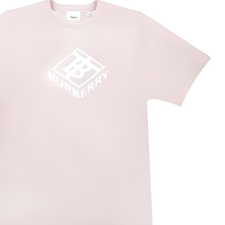 Details for (Women) Burberry SS23  Pink Logo Print Crewneck Short Sleeve T-Shirt. 80464701