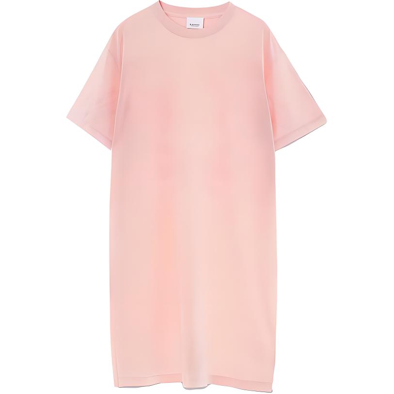 (Women) Burberry SS23  Pink Pattern Print Short-Sleeve Pullover Dress. 80716311