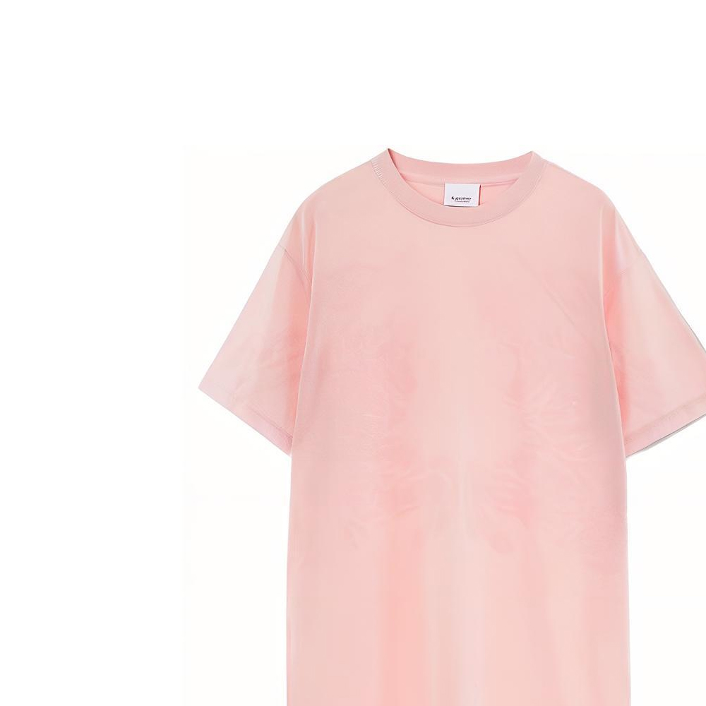 Details for (W) バーバリー SS23 ピンクパターンプリント 半袖プルオーバードレス 80716311