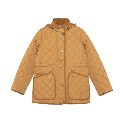 (Women) Burberry SS23 Quilted Hooded Cotton Jacket Beige 80709681