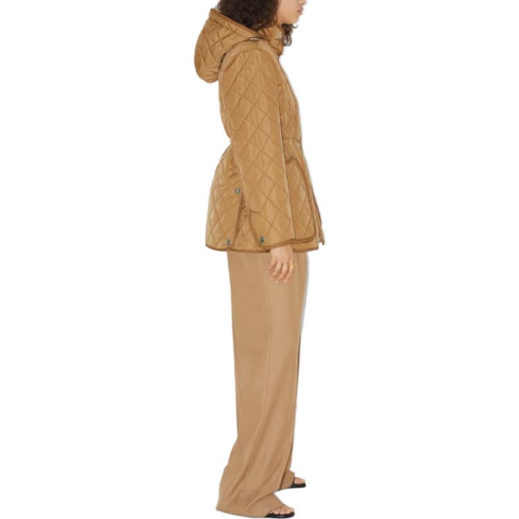 Details for (W) 博柏利SS23米色连帽棉质菱格夹克 80709681