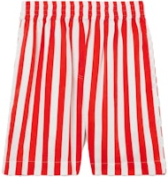 (Women) Burberry SS23 Red Equestrian Knight Logo Stripe Shorts. 80712001 (Women) Burberry SS23 Red Equestrian Knight Logo Stripe Shorts. 80712001