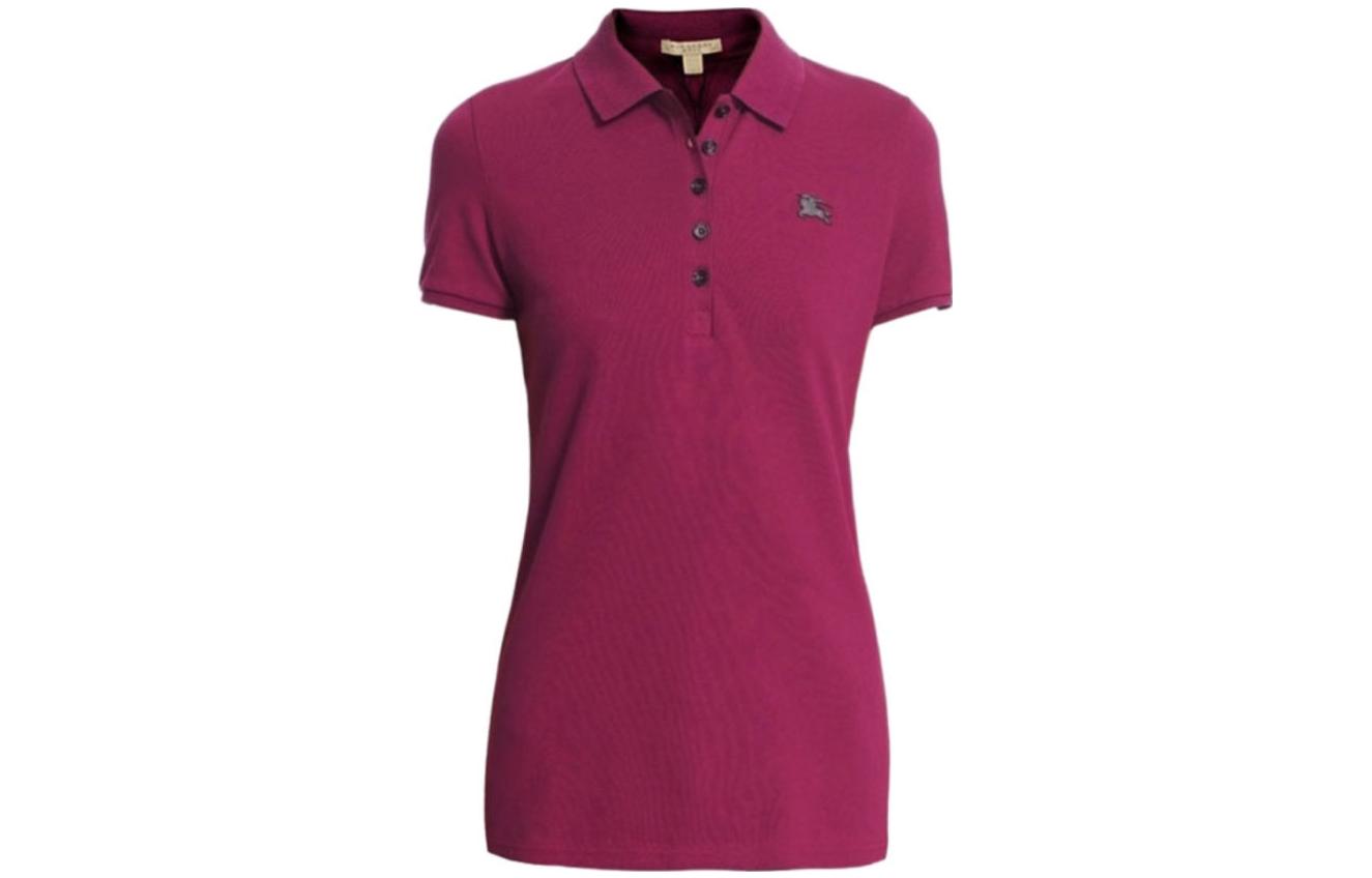 Buy (Women) Burberry SS23  Red Logo Patch Polo Shirt Casual Tee. 39685571