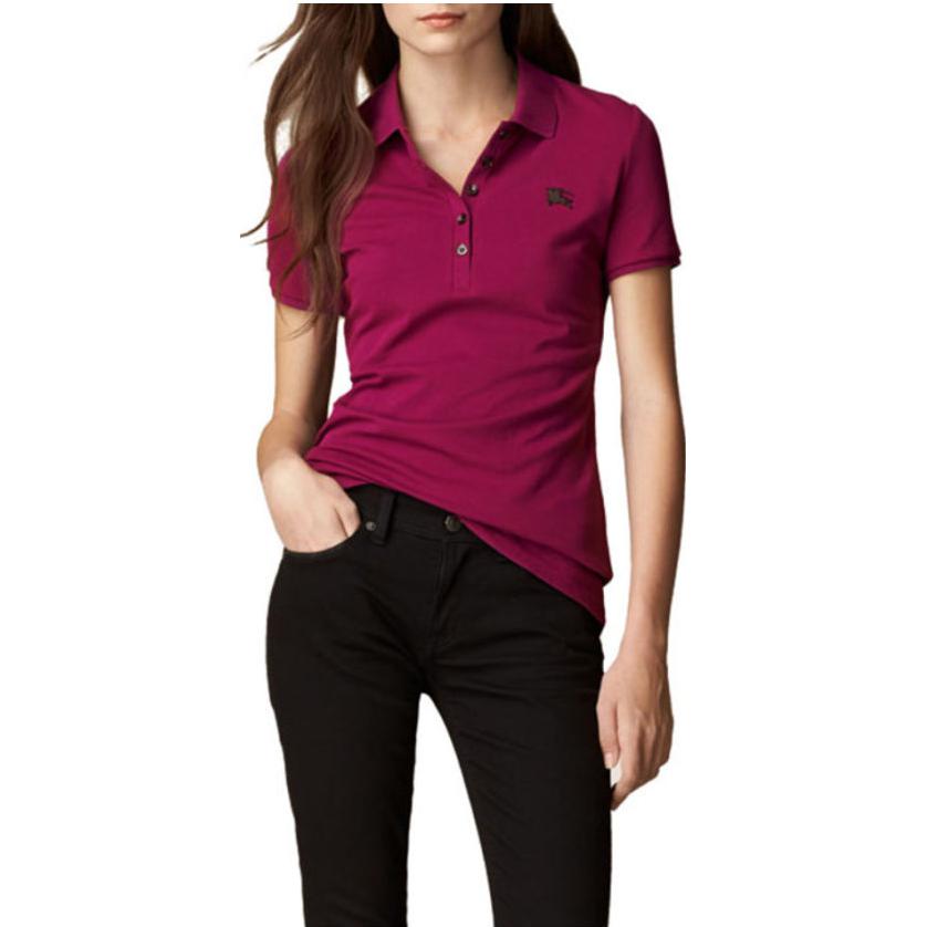 Shop (Women) Burberry SS23  Red Logo Patch Polo Shirt Casual Tee. 39685571