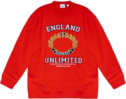 (Women) Burberry SS23 Red Oversized Pullover Sweatshirt with Letter Logo Print. 80657731 (Women) Burberry SS23 Red Oversized Pullover Sweatshirt with Letter Logo Print. 80657731