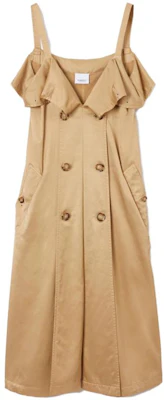 (W) Burberry SS23 Dress Tanpa Lengan Double-Breasted Khaki. 80711881 Order (W) Burberry SS23 Dress Tanpa Lengan Double-Breasted Khaki. 80711881