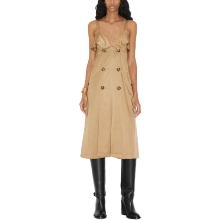 (Women) Burberry SS23  Sleeveless Double-Breasted Khaki Dress. 80711881 圖 3