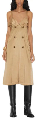 (W) Burberry SS23 Dress Tanpa Lengan Double-Breasted Khaki. 80711881 Lookbook (W) Burberry SS23 Dress Tanpa Lengan Double-Breasted Khaki. 80711881