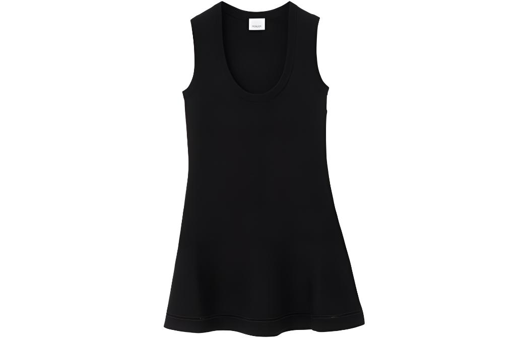 (Women) Burberry SS23  Sleeveless Solid Black Crew Neck Dress 80703641