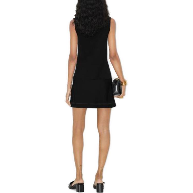 (Women) Burberry SS23  Sleeveless Solid Black Crew Neck Dress 80703641 圖 4