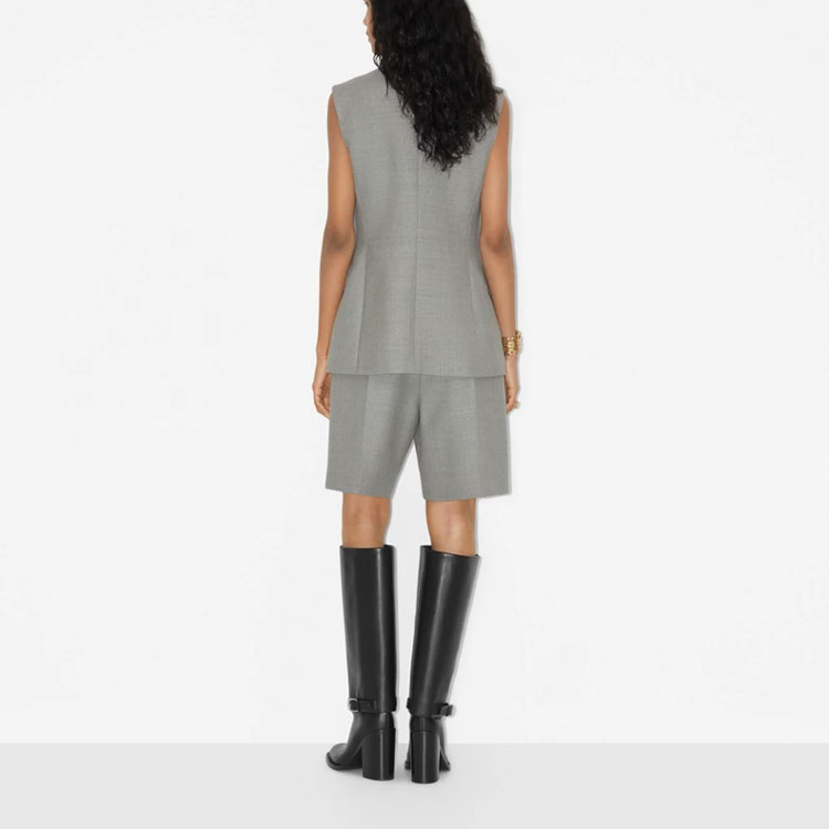 (Women) Burberry SS23  Sleeveless Wool Single Button Vest Grey. 80711531 圖 4