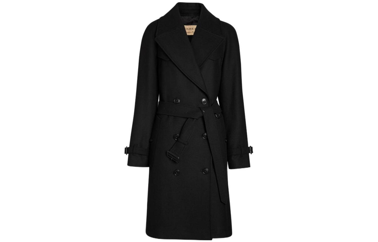 (Women) Burberry SS23  Solid Black Mid-Length Casual Coat Jacket 80042201 圖 2