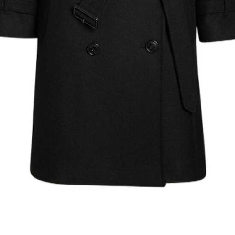 (Women) Burberry SS23  Solid Black Mid-Length Casual Coat Jacket 80042201 圖 8