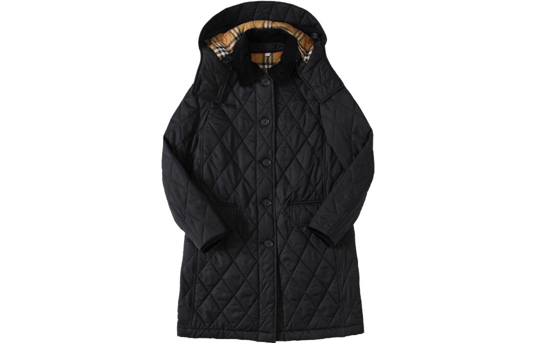 (Women) Burberry SS23  Solid Seam Hooded Casual Jacket Black 80571691