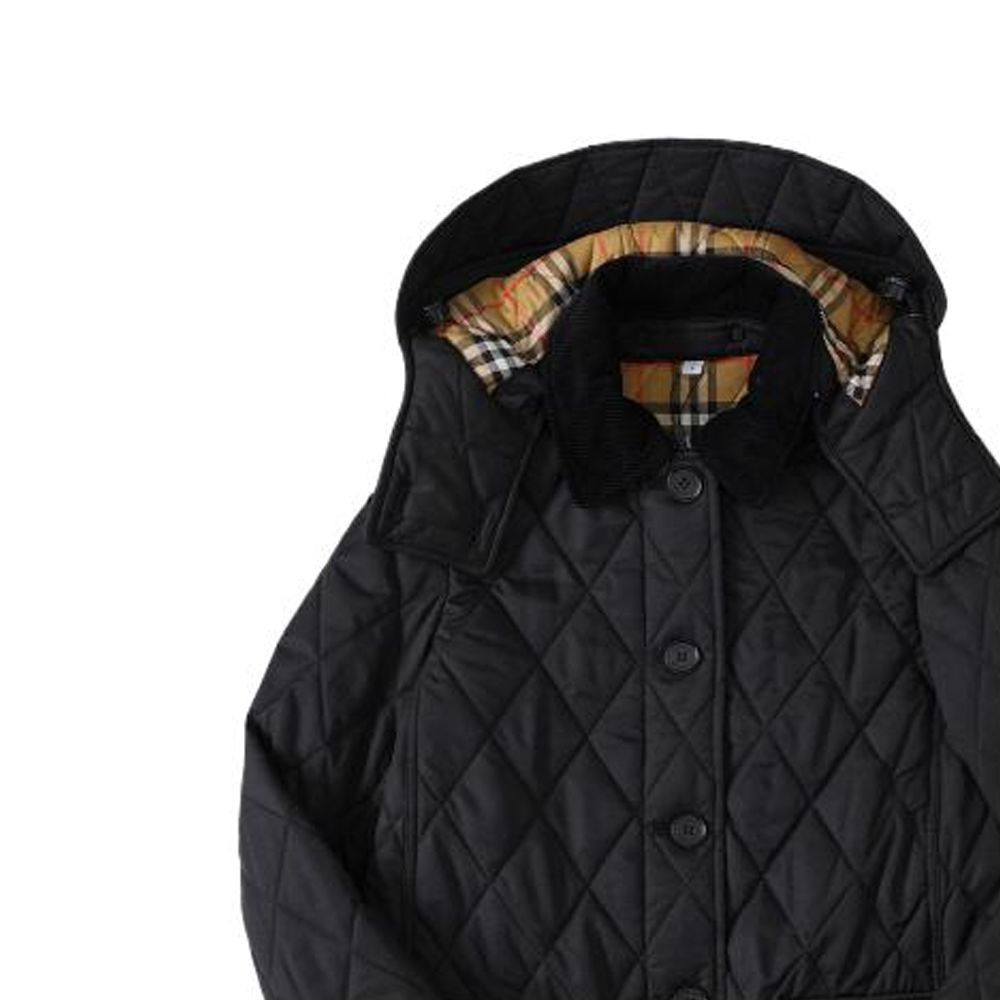 (Women) Burberry SS23  Solid Seam Hooded Casual Jacket Black 80571691 圖 4