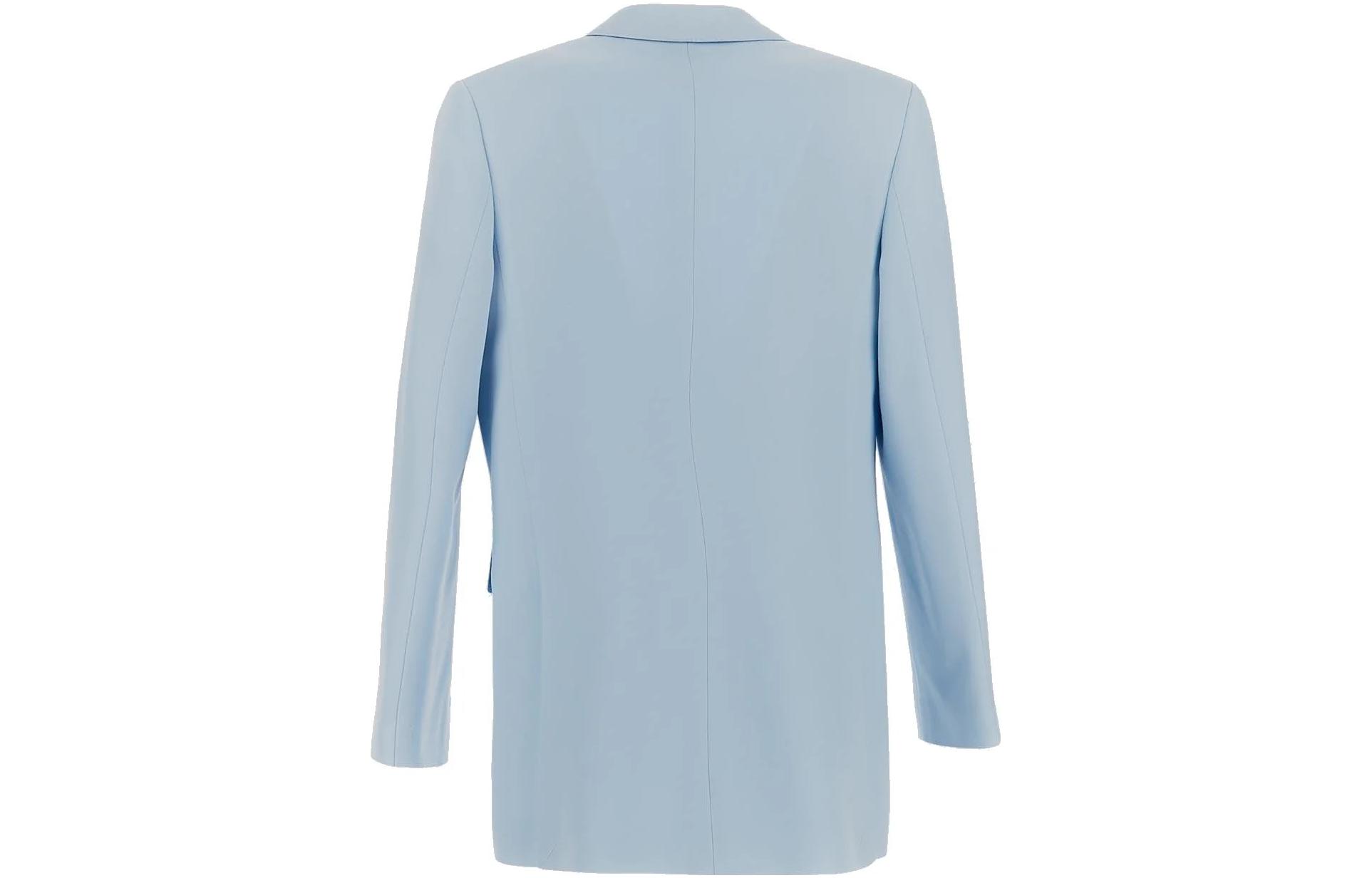 Lookbook (Women) Burberry SS23  Solid Single-Breasted Long Sleeve Blazer - Blue. 80661311