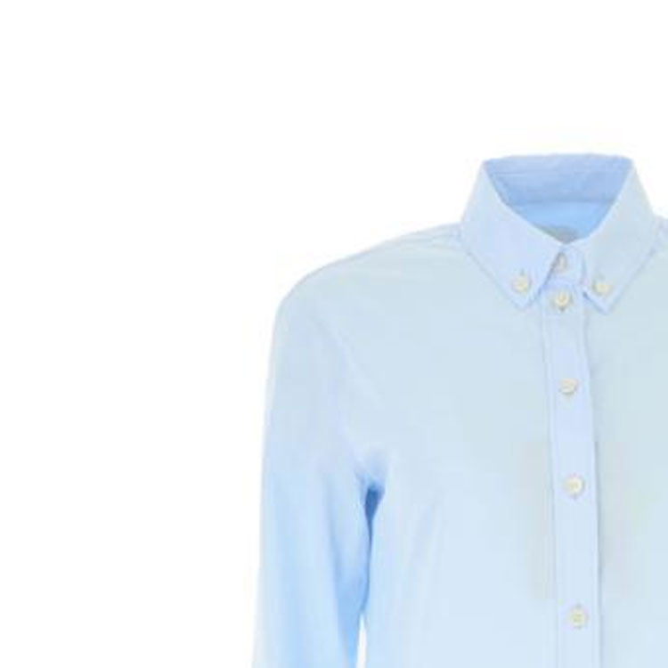 (Women) Burberry SS23  Solid Single-Breasted Shirt Light Blue 80135671 圖 3