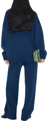 (W) Burberry SS23 Celana Casual Lurus Warna Biru Navy Tua. 80694021 Shop (W) Burberry SS23 Celana Casual Lurus Warna Biru Navy Tua. 80694021