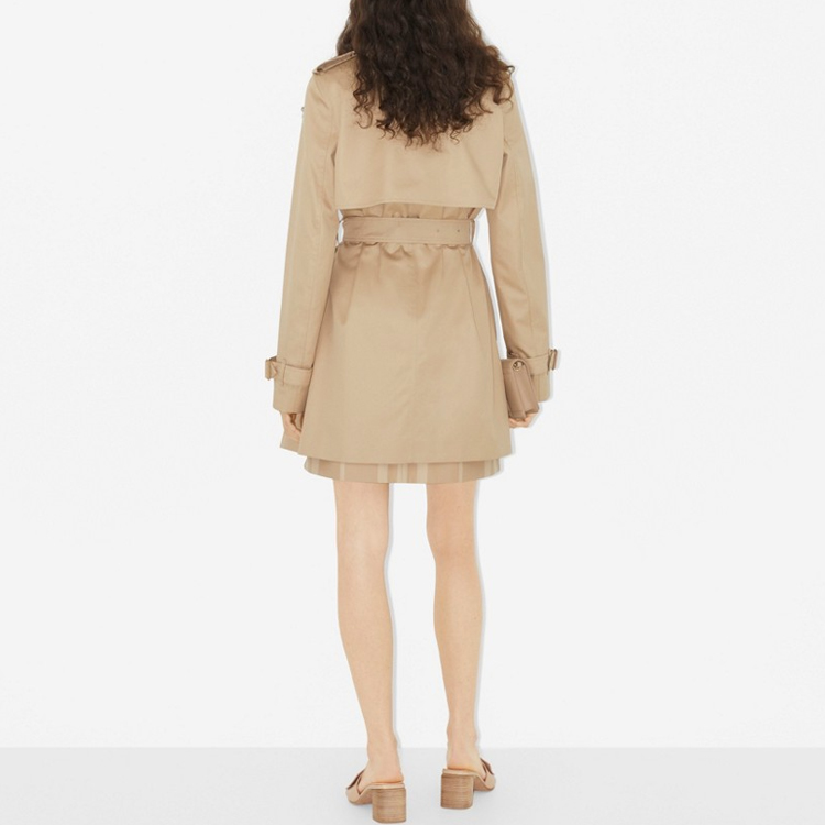 (Women) Burberry SS23  Solid Tie Waist Long Sleeve Trench Coat Soft Beige. 80658041 圖 5