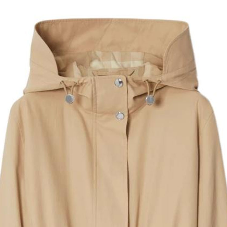 Details for (W) Abrigo Burberry SS23 Capucha Cinturón Largo Medio Beige Suave. 80659561