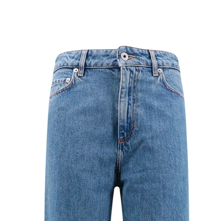 Shop (Women) Burberry SS23  Straight-Leg Blue Denim Jeans. 80712121
