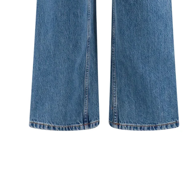 Cheap (Women) Burberry SS23  Straight-Leg Blue Denim Jeans. 80712121