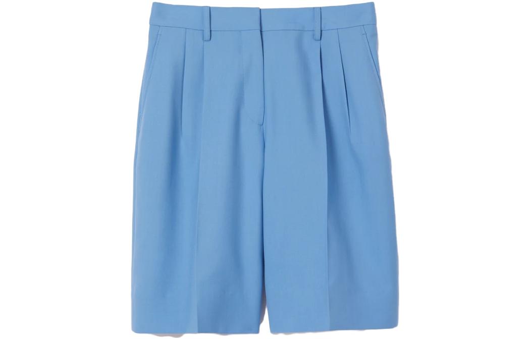(Women) Burberry SS23  Straight-Leg Casual Shorts Blue. 80693941