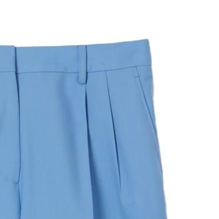 Shop (W) 버버리 SS23 스트레이트 핏 캐주얼 반바지 블루. 80693941