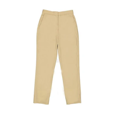 (Women) Burberry SS23 Straight-Leg Khaki Button Pants. 45483401