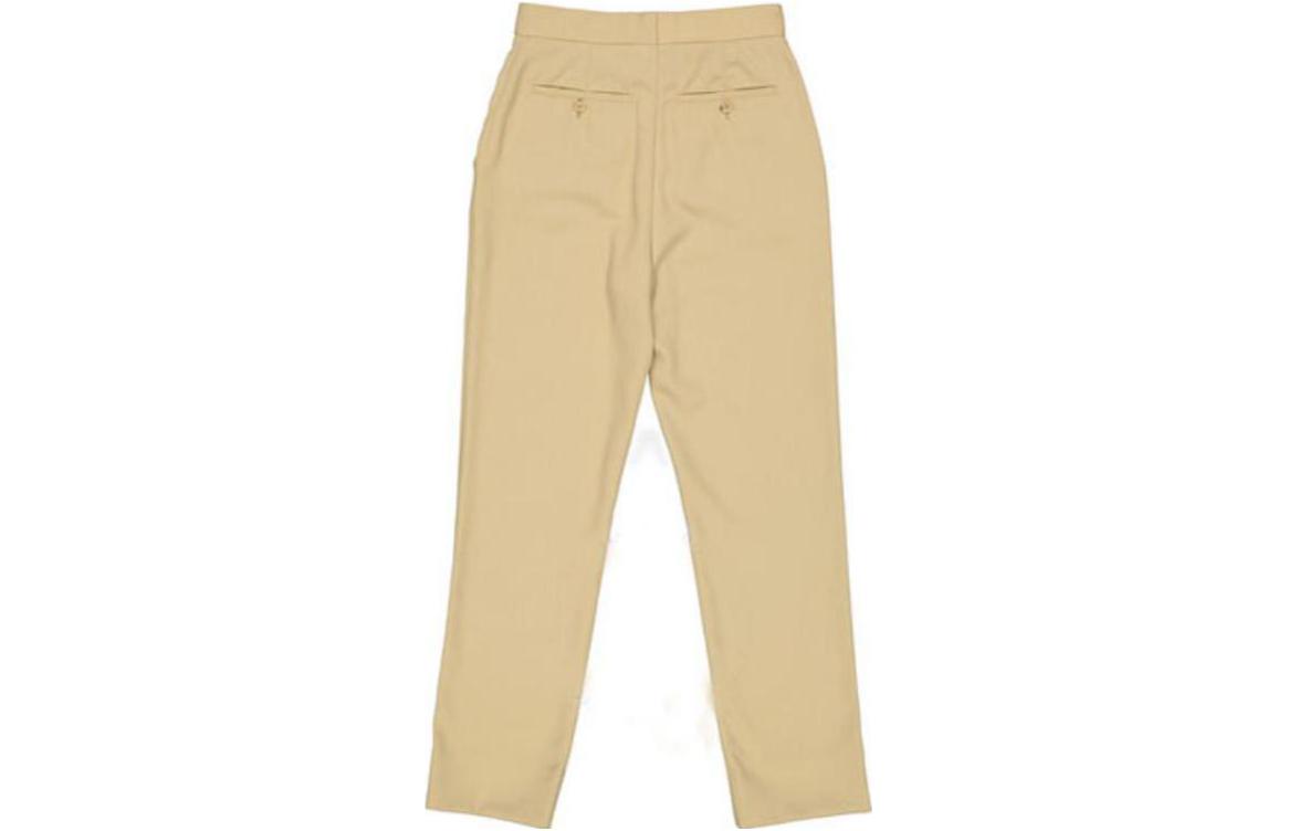 Lookbook (W) 버버리 SS23 스트레이트 핏 카키 버튼 팬츠. 45483401