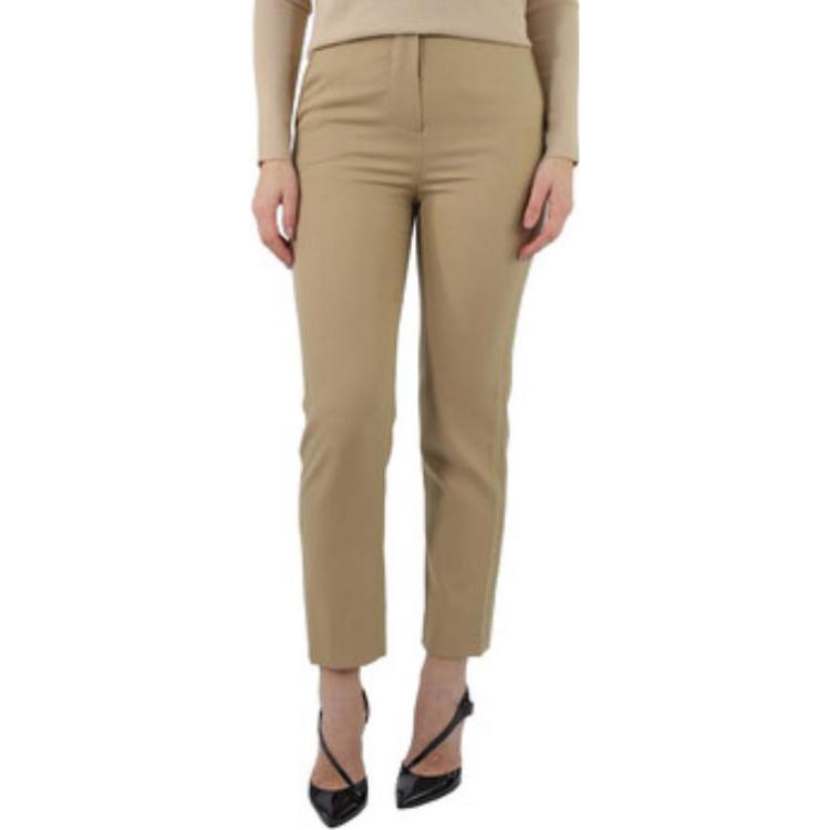 Shop (W) 버버리 SS23 스트레이트 핏 카키 버튼 팬츠. 45483401