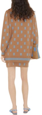(Women) Burberry SS23 Tan Knit Cardigan with Logo Jacquard Design. 80659191 Shop (Women) Burberry SS23 Tan Knit Cardigan with Logo Jacquard Design. 80659191